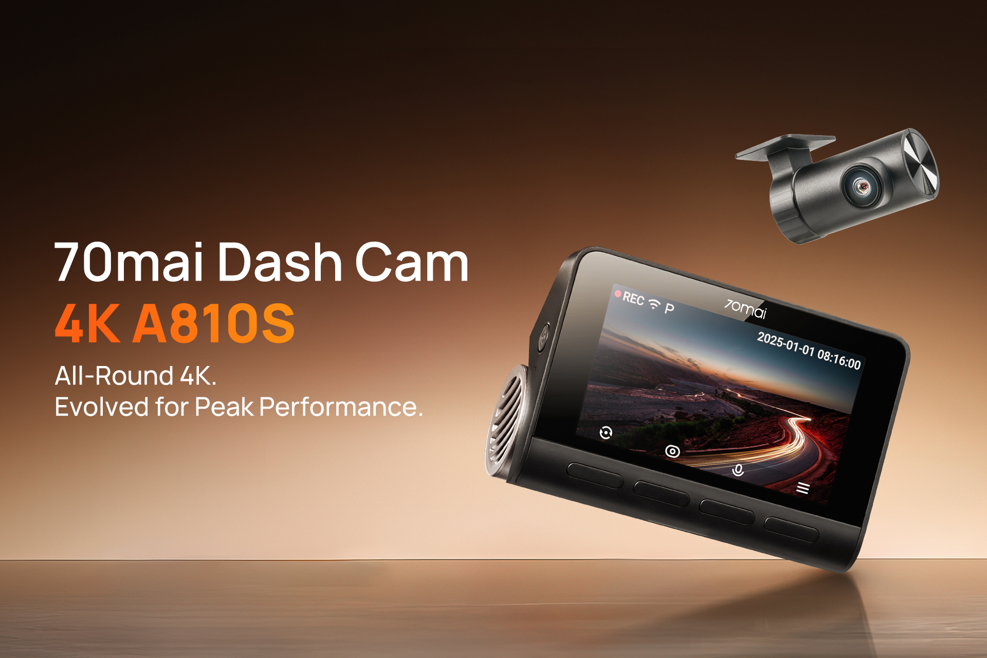 70mai Launches Upgraded Dash Cam 4K A810S: Evolved for Peak