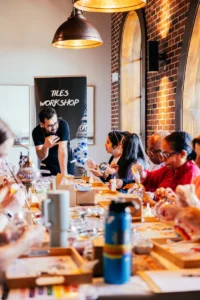 Tiles Workshop Brings Centuries-Old Turkish Mosaic Lamp Craft to Cities Across America