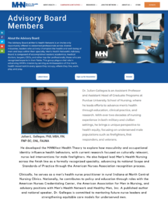 MHN Advisory Board Member Builds The AMHNA, Establishing 1st Men’s Health Nursing, an American Nurses Association (ANA)