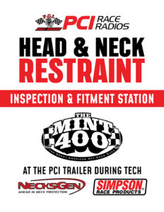 PCI Race Radios Brings Head & Neck Restraint Safety Station to The Mint 400