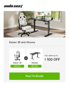 As Spring Workspace Updates Continue, AndaSeat Highlights Kaiser 3E and Xtreme Series as Integrated Home Bundle
