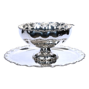 Woody Auction’s April 18 event will feature a 3-piece punch set weighing nearly 8,000 grams of .925 sterling silver