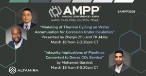 Altamira Experts To Present at the 2026 AMPP Conference + Expo on CUI & Pipeline Integrity of CO2 Pipelines