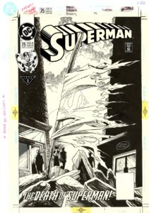 ‘The Death of Superman’ Comic Book Artwork Comes to Auction