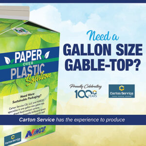 Carton Service CSI, LLC Offers Uncommon Gallon Size Gable Top Carton