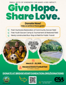 Eso Soccer and Bridgeview Foundation to Host ‘2026 Freedom To Play’ Post-Hurricane Relief Event in Jamaica